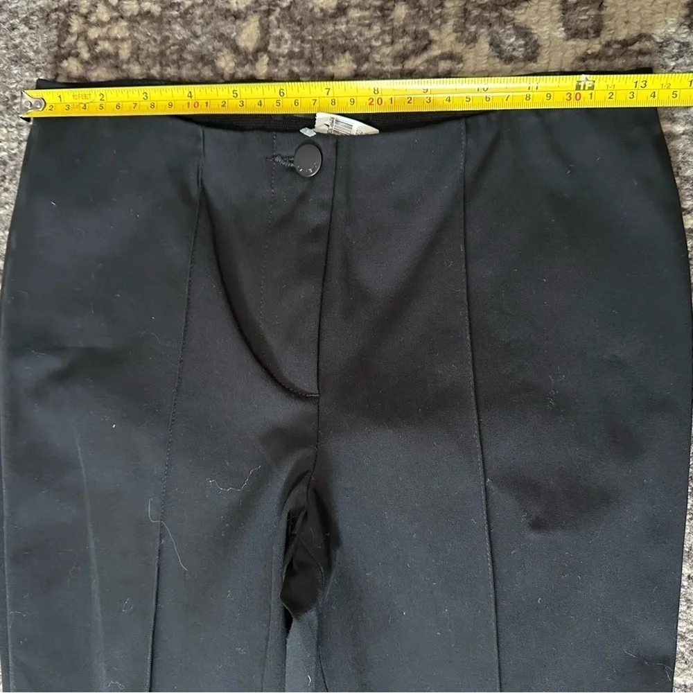 CAMBIO Women’s Size 2 Black Ros Techno Stretch Pin Tuck Seamed Trousers Pants
